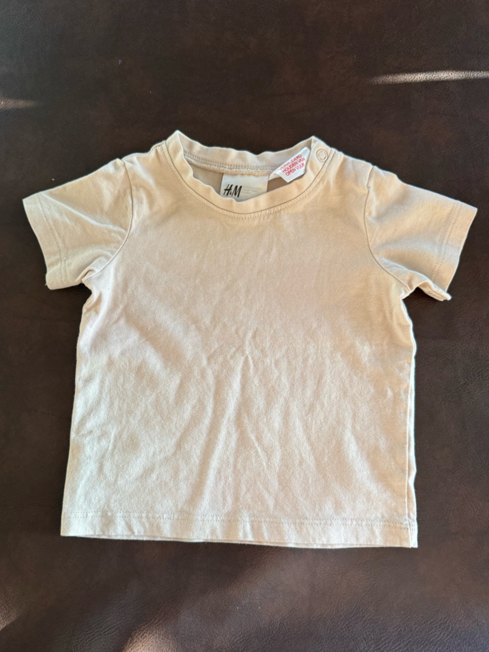 6 H&M Kids Crew Neck T-Shirt Bundle - Navy, Gray, Tan, Cream, White - Picture 4 of 11